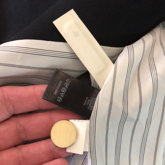 ANN TAYLOR Size 2P Navy Blazer Brushed Gold Stretchy Blazers $198 NEW - Picture 15 of 16